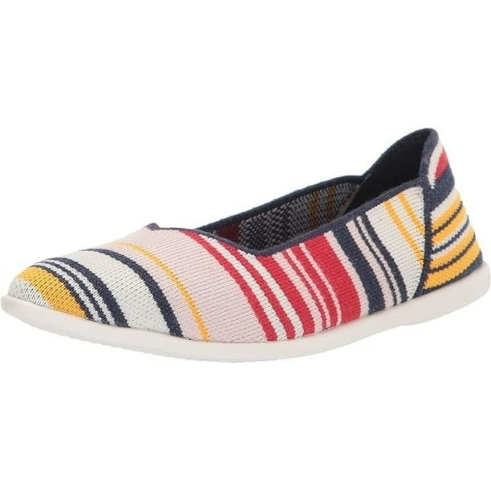 Cole Haan Striped Knit Ballet Flat in Navy, Red, Yellow and Cream